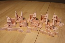 8 Damaged Houses, 12mm N Gauge, rubble, walls, Wargaming  WW2 WW1 Normandy D-Day