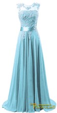 Chiffon Bridesmaid Dress Long Evening Wedding Party Ball Gown Prom Dresses 