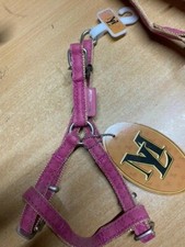 Mac Leather Padded Synthetic Leather pink Harness 3/8x10"-16"