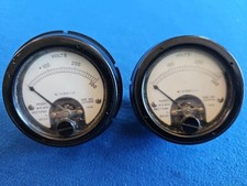 Pair Of Weston Model WS909 Volt Meters 2.25" Diameter 