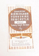 Bus Coach Timetable Leaflet