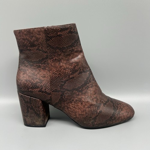 Snake print brown ankle - snake,