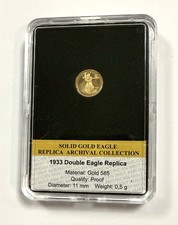 Solid 14ct gold coin- 0.5g -