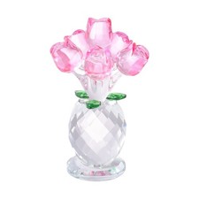 Crystal Rose Ornament - 3D Red