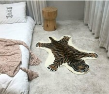 Zebra Animal Print Rug Faux
