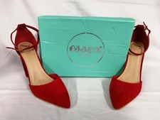 Essex Glam - Red Faux Suede