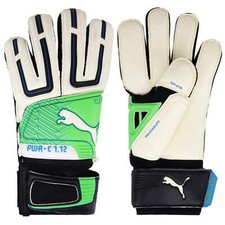 Puma Power Cat 1.12 Mens White/Green Goalkeeper Gloves 040806_08