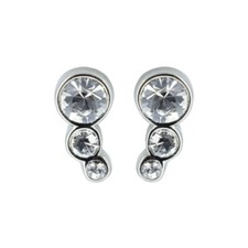 Swarovski Crystal Earrings By Dyrberg Kern Crystal Silver Plated Stud Earrings