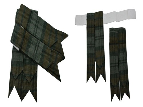 Weathered black watch kilt - black,