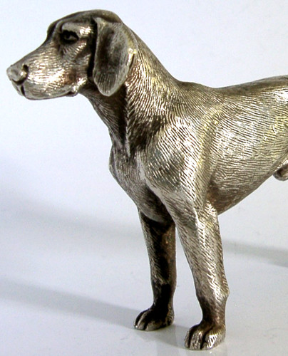 Silver plated labrador dog - plated,