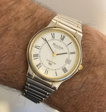 Bulova Longchamp watch original bracelet with new battery  fitted excellent cond