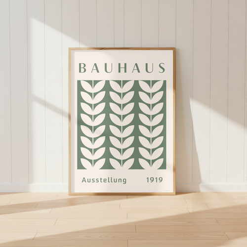 Sage green bauhaus print a4 - a5,