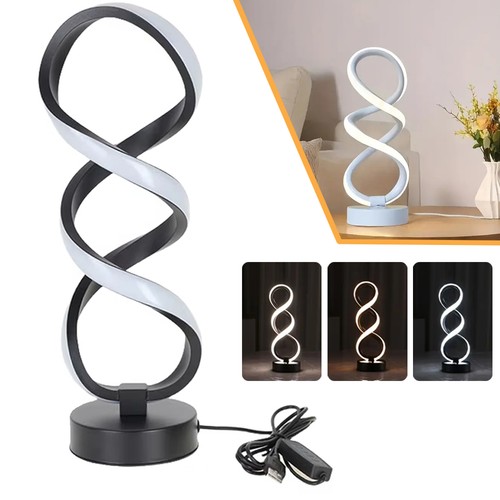 Spiral led table lamp modern - led,