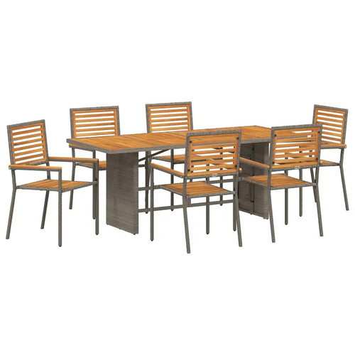 Garden dining set poly - set, rattan