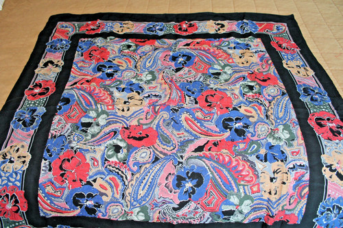 Vintage paisley floral - floral, cotton