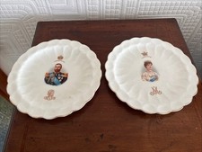 Pair Of Royal Doulton 1911 Coronation Scalloped Plates