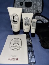 Qatar Airways Business Class Amenity Washbag. Diptyque products. New BLACK