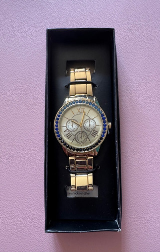 New avon gold plated crystal - new,