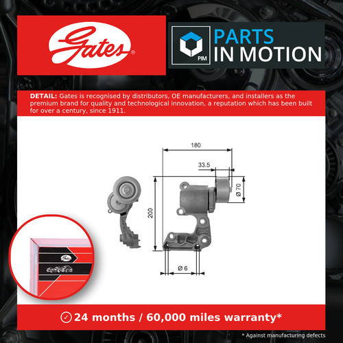 Aux belt tensioner - tensioner, fits