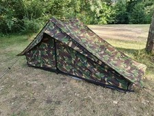 Vintage Canvas Dutch Army Tent 2 Man Great Condition Military Bushcraft Hot Tent