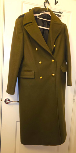Zara women khaki green long - zara,