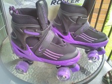 Fyhart Roller Skates New With Box , black, adjustable size, light-up wheels