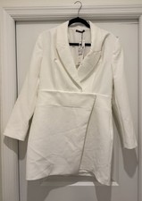 Zara White Blazer Dress Never