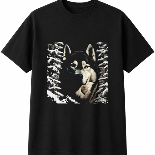Detailed siberian husky mens - detailed,