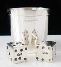 Cased Sterling Silver Dice