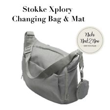 New Stokke® Xplory - Changing Bag, Mat & Pouch - Grey Melange RRP £99