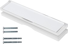 Keypak 12" (30.6cm) Sleeved Door Letter Box –Anti-Snap Flap & 40–80mm uPVC White