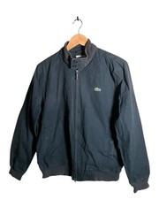 Lacoste Harrington Jacket Mens Size L Blue Full Zip Cotton Bomber Logo Outdoors