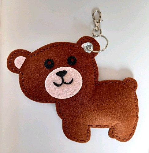 Brown felt bear - felt, animal