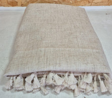 Tablecloth Beige Cotton Linen Table Cloth Solid Color Dust-Proof Washable Table