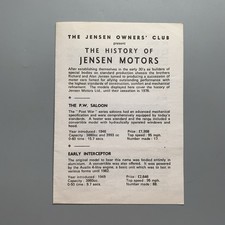 Jensen Motors History & Specs