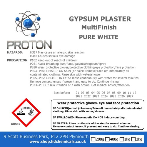 Snow white gypsum plaster - white,