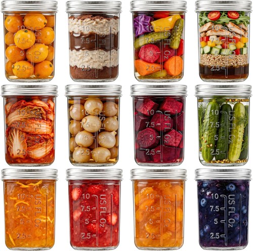 Pack 480ml glass jars - 12,