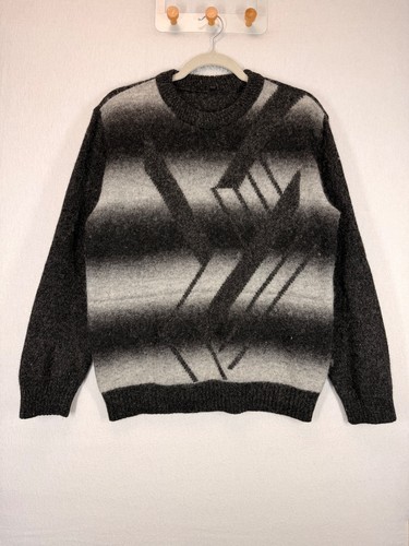 Vintage 100 wool jumper grey - wool,