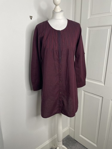 Fabindia wine button front - wine,