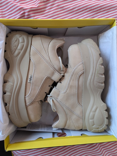 Buffalo beige low - -top, platform