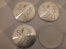 4x Stickers Peugeot Car Wheel Center Cap Hub Sticker Brand New 56mm Silver Black