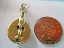 GOLD 9 CARAT CHARM LUTE/GUITAR-  MUSICAL  , 3 CM 4 MM in  LENGTH , 2.1 GR