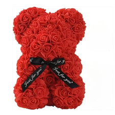 Eternal Rose Teddy Bear Gift Artificial Flower Decoration For Valentine's Day UK