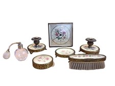 Vintage Regent Of London Dressing Table Set 7 Piece. Needs TLC..See Listing