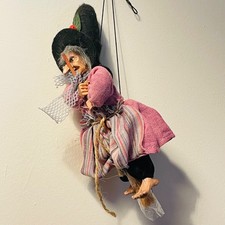 Witch With Sound hanging kitchen witch small Vintage Kitchen Witch