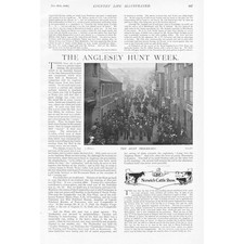 BEAUMARIS The Anglesey Hunt Week - Antique Print1898