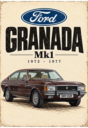 Ford granada mk1 poster - ford,