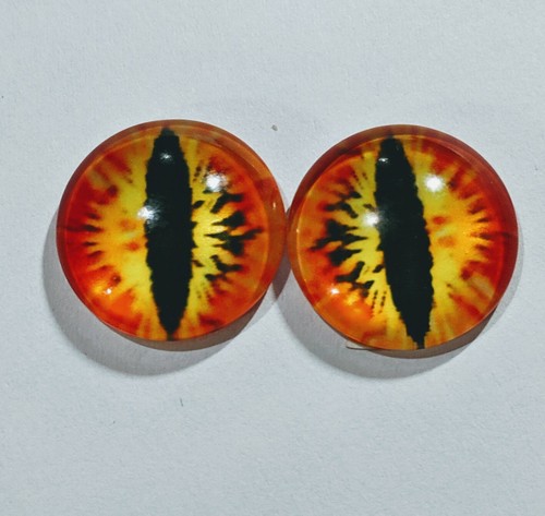 Yellow orange glass cabachon - yellow/orange,