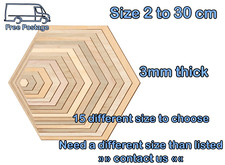 Hexagon Wood Craft Shape Laser