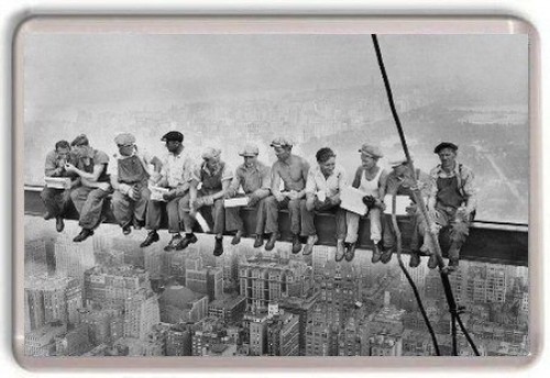 Lunch atop skyscraper new - atop,